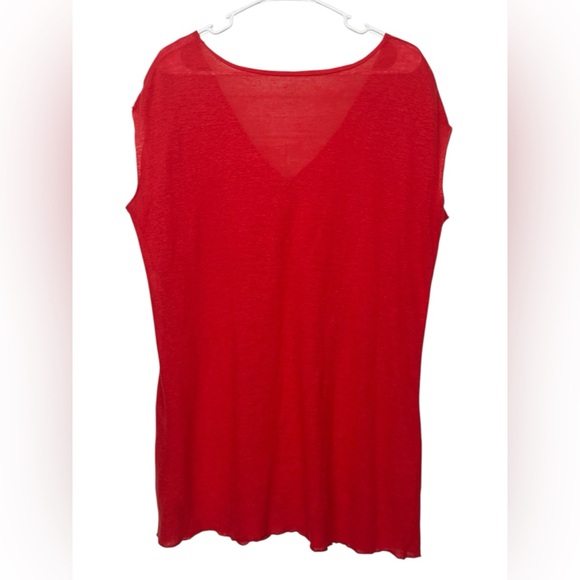 Osklen Coral Linen Oversized Top/Coverup Size L - Picture 2 of 3